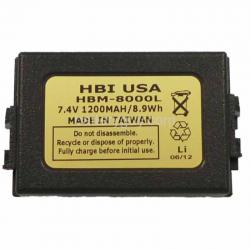 7.4 volt 1200 mAh barcode scanner battery HBM-8000L (Rechargeable Battery)