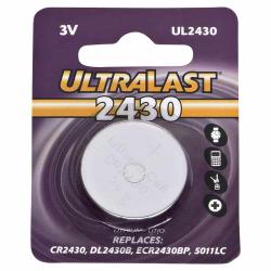 UltraLast UL2430 Lithium Coin Battery 3 Volt 270 mAh