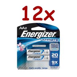 12 x L91 Ultimate Lithium AA Battery 1.5v (Blister pack of Two)