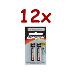 12 x E96BP-2: Blister pack of 2 Alkaline AAAA Battery