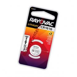 CR1616 Rayovac 1 Pack Lithium Batteries 3V 55mAh