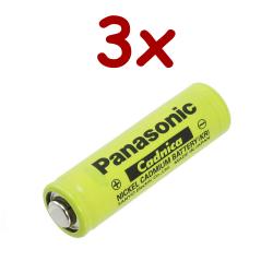 Sanyo / Pansonic Nickel Cadmium Battery 1.2v 700mah | N-700AAC (Rechargeable) (Qty of 3)