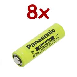 Sanyo / Pansonic Nickel Cadmium Battery 1.2v 700mah | N-700AAC (Rechargeable) (Qty of 8)