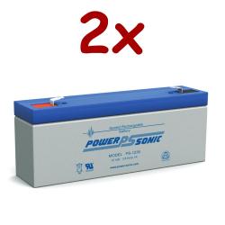 Power-Sonic PS-1238 | Rechargeable SLA Battery 12v 3.8ah (Qty of 2)