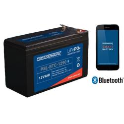 Power-Sonic PSL-BTC-1290 F2 12.8V 9AH Lithium Iron Phosphate Deep Cycle Battery with Bluetooth Technology - Rechargeable