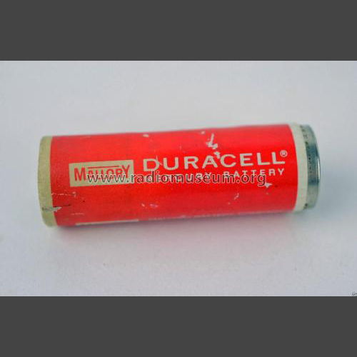 An early Duracell battery with the mallory brand