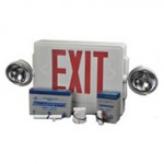 Exit sign and batteries