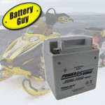 Yellow jetski and battery