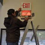 Replacing exit sign battery