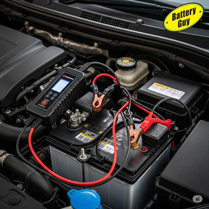 Some chargers, like this car battery charger, are open to human error as the lose leads can be connected the wrong way around