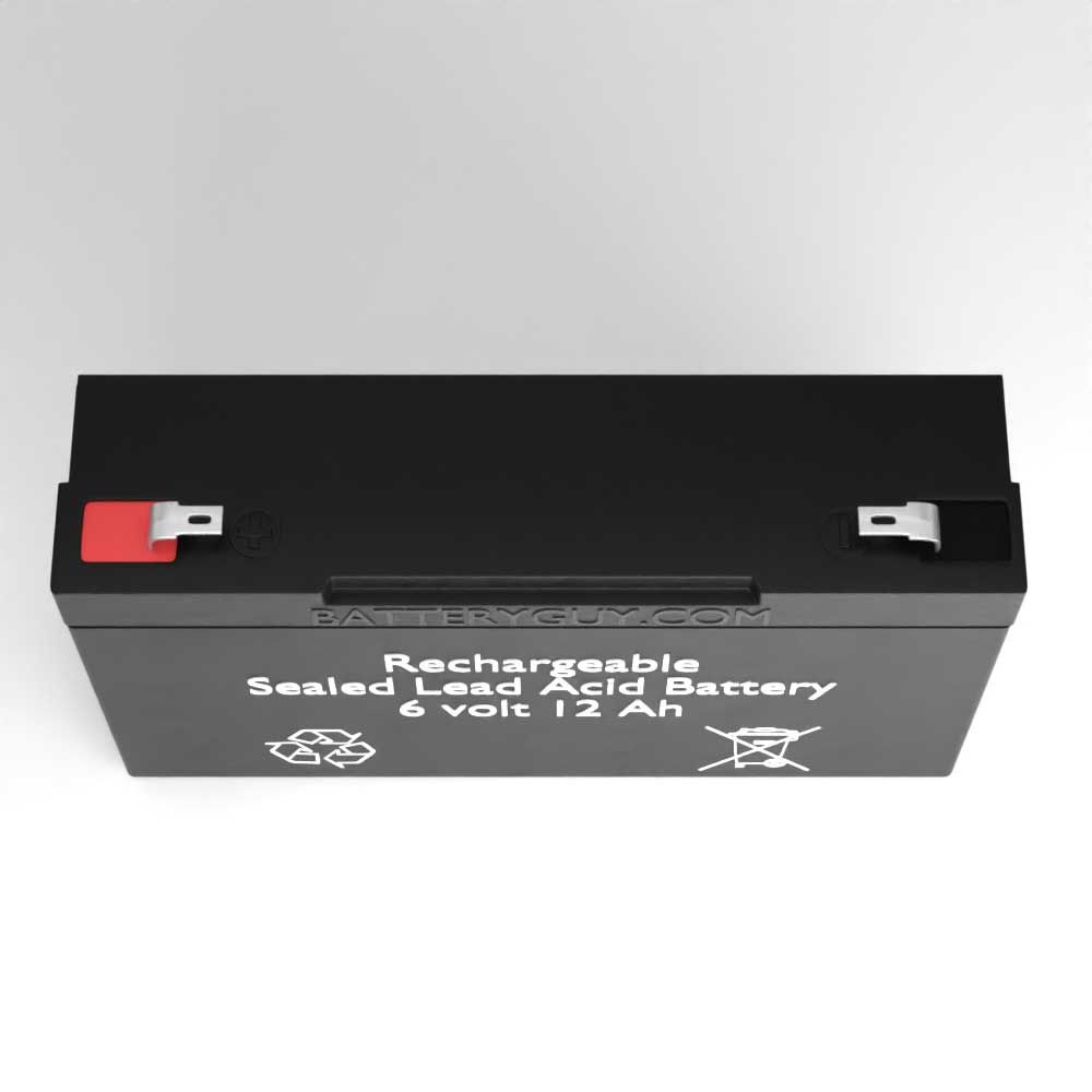 Top View  - LightAlarms 5EI-5BR replacement battery (rechargeable)