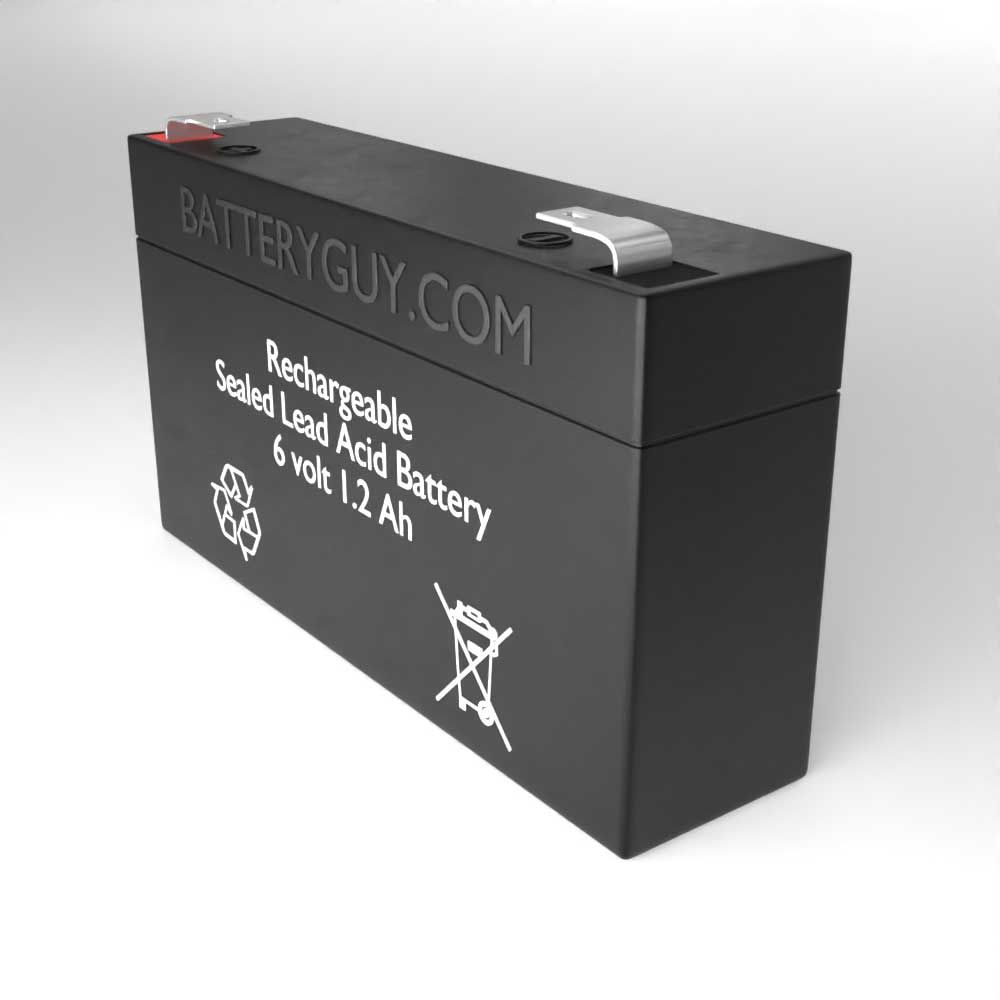 6v 1.2Ah Rechargeable Sealed Lead Acid Battery  - SSCOR AD-1200 Pulse Oximeter replacement battery (rechargeable)