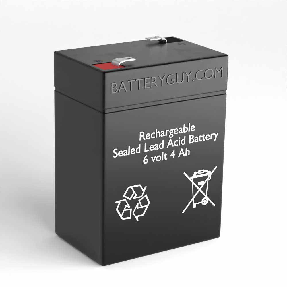 Left View  - BatteryGuy BG-640 6V 4AH Replacement for Universal Battery UB6-4.5 (2 Pack, rechargeable)