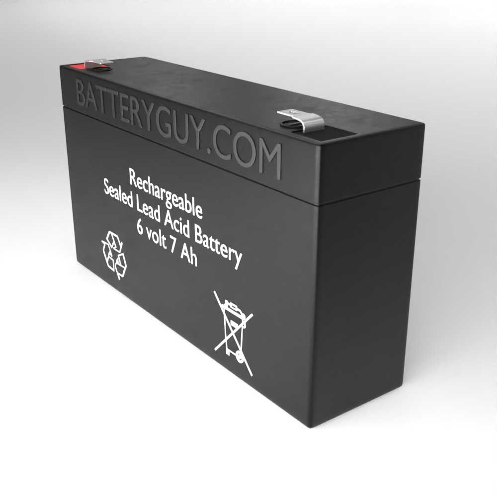 Right View  - LightAlarms 2PG1/L9MHV replacement battery (rechargeable)
