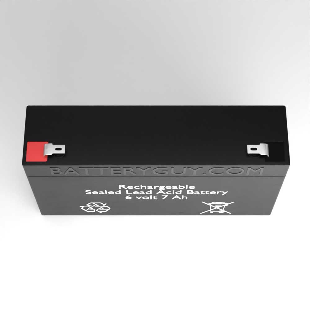 Top View  - LightAlarms 5E1-5AL replacement battery (rechargeable)