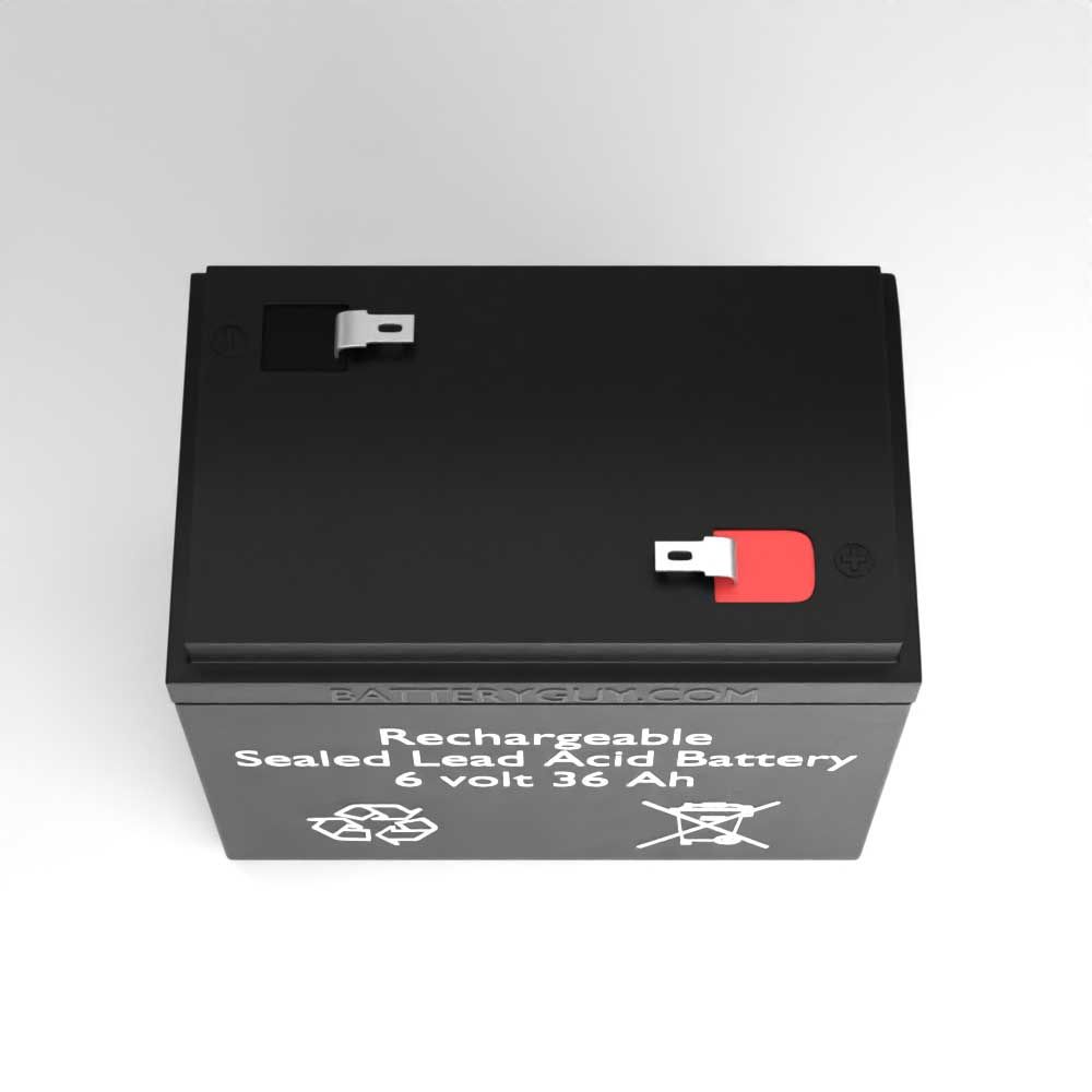 Top View  - LightAlarms 5E1-5BJ replacement battery (rechargeable)