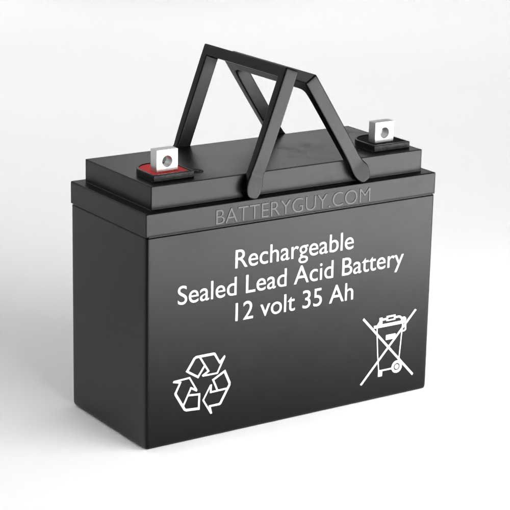 12v 35Ah Rechargeable Sealed Lead Acid (Rechargeable SLA) Battery | BG-12350NB
