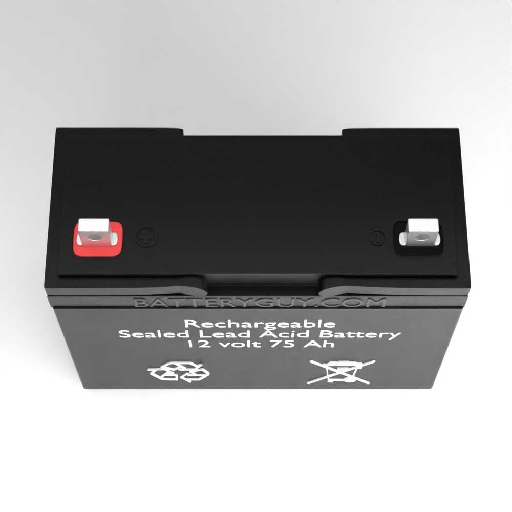 Top View  - Rascal 655 replacement battery pack (rechargeable)