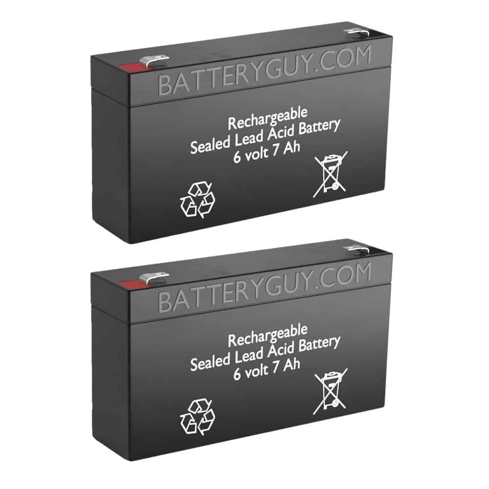 6v 7Ah Rechargeable Sealed Lead Acid (Rechargeable SLA) Battery | BG - BatteryGuy BG-670 6V 7AH Replacement for Expocell P206/70 (2 Pack, rechargeable)