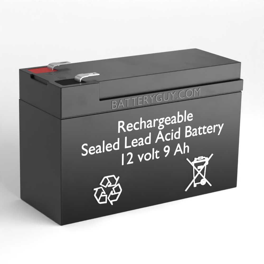 Left View - 12v 9Ah Rechargeable Sealed Lead Acid High Rate Discharge Battery