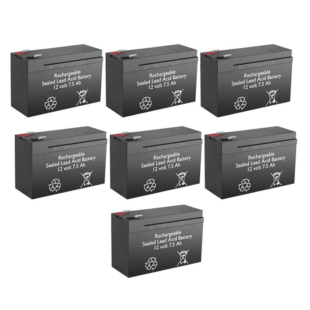 12v 7.5Ah Rechargeable Sealed Lead Acid High Rate Battery Set of Seven