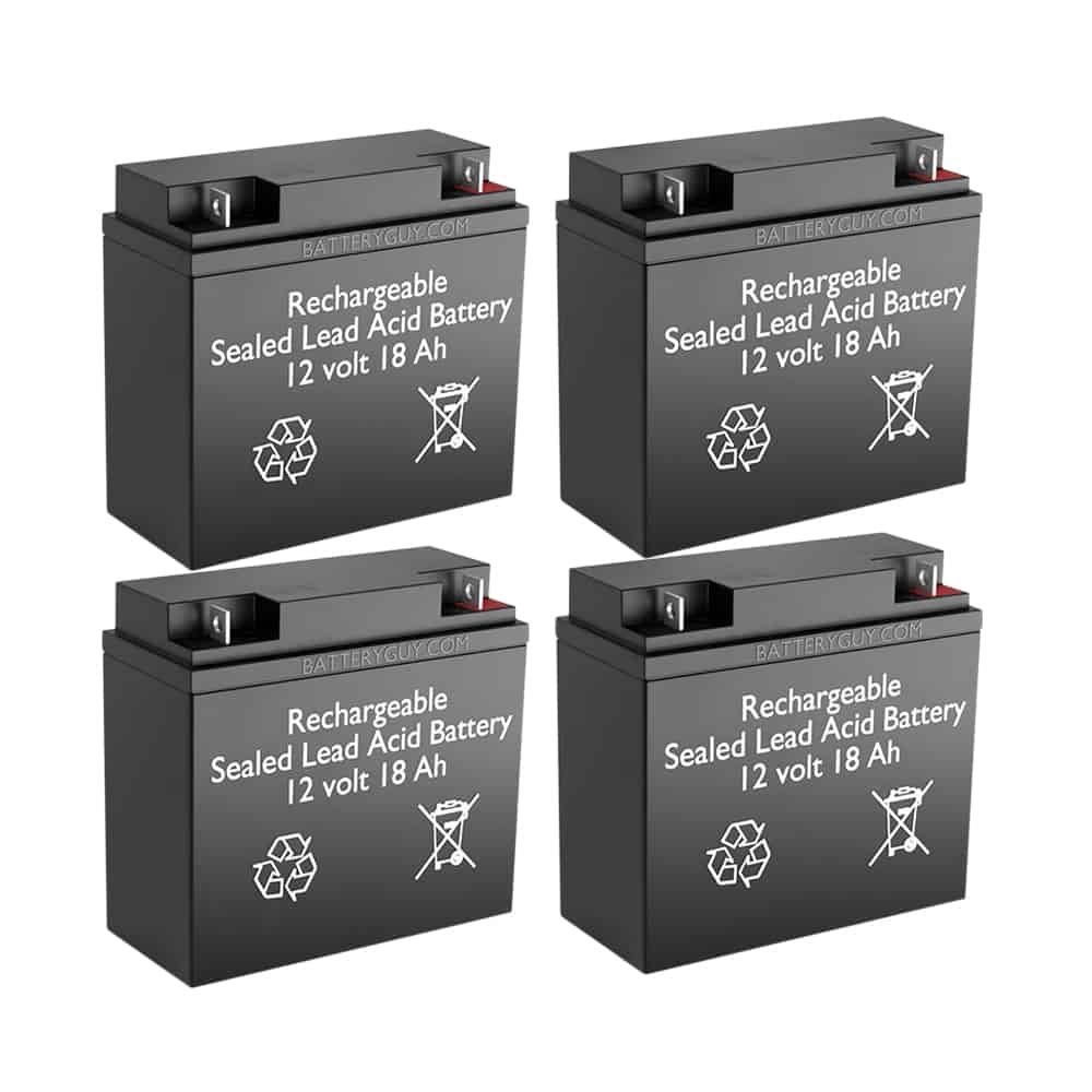12v 18Ah Rechargeable Sealed Lead Acid High Rate Battery Set of Four