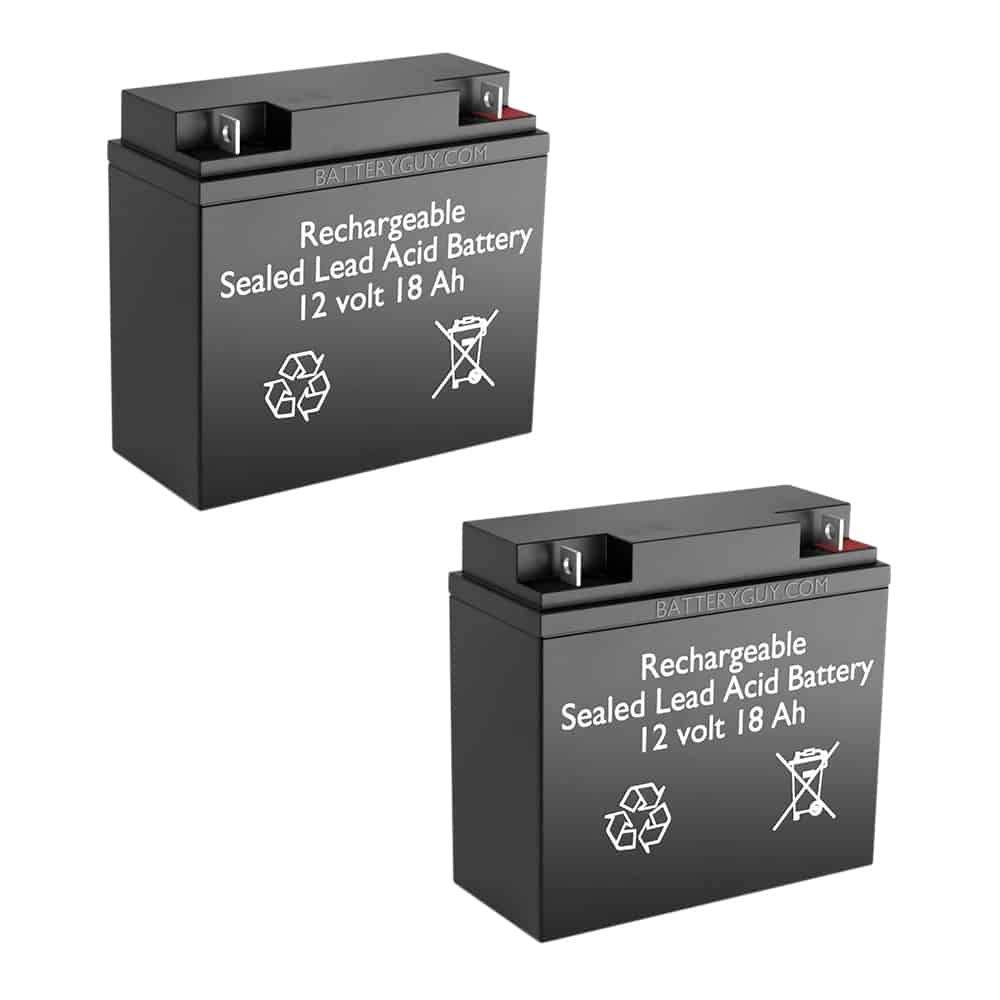 12v 18Ah Sealed Lead Acid Batteries | BG - Shoprider Snazzy replacement battery pack (rechargeable)