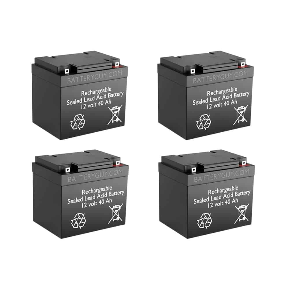 12v 40Ah Rechargeable Sealed Lead Acid (Rechargeable SLA) Battery | BG - BatteryGuy BG-12400NB 12V 40AH Replacement for Hubbell 702837 (4 Pack, rechargeable)