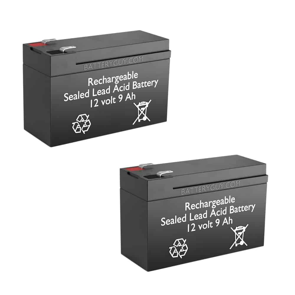 Two 12v 9Ah Rechargeable Sealed Lead Acid Batteries (F2 Terminals) |  BG - BatteryGuy BG-1290F2 12V 9AH Replacement for Kung Long WP1236W (2 Pack, rechargeable)