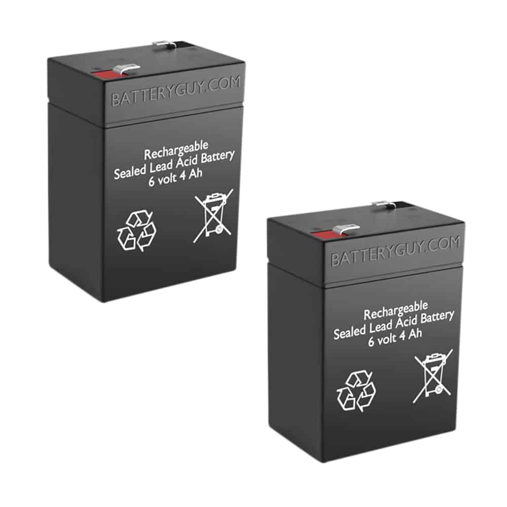 6v 4.0Ah Rechargeable Sealed Lead Acid Battery | BG - BatteryGuy BG-640 6V 4AH Replacement for Power Star GB640 (2 Pack, rechargeable)