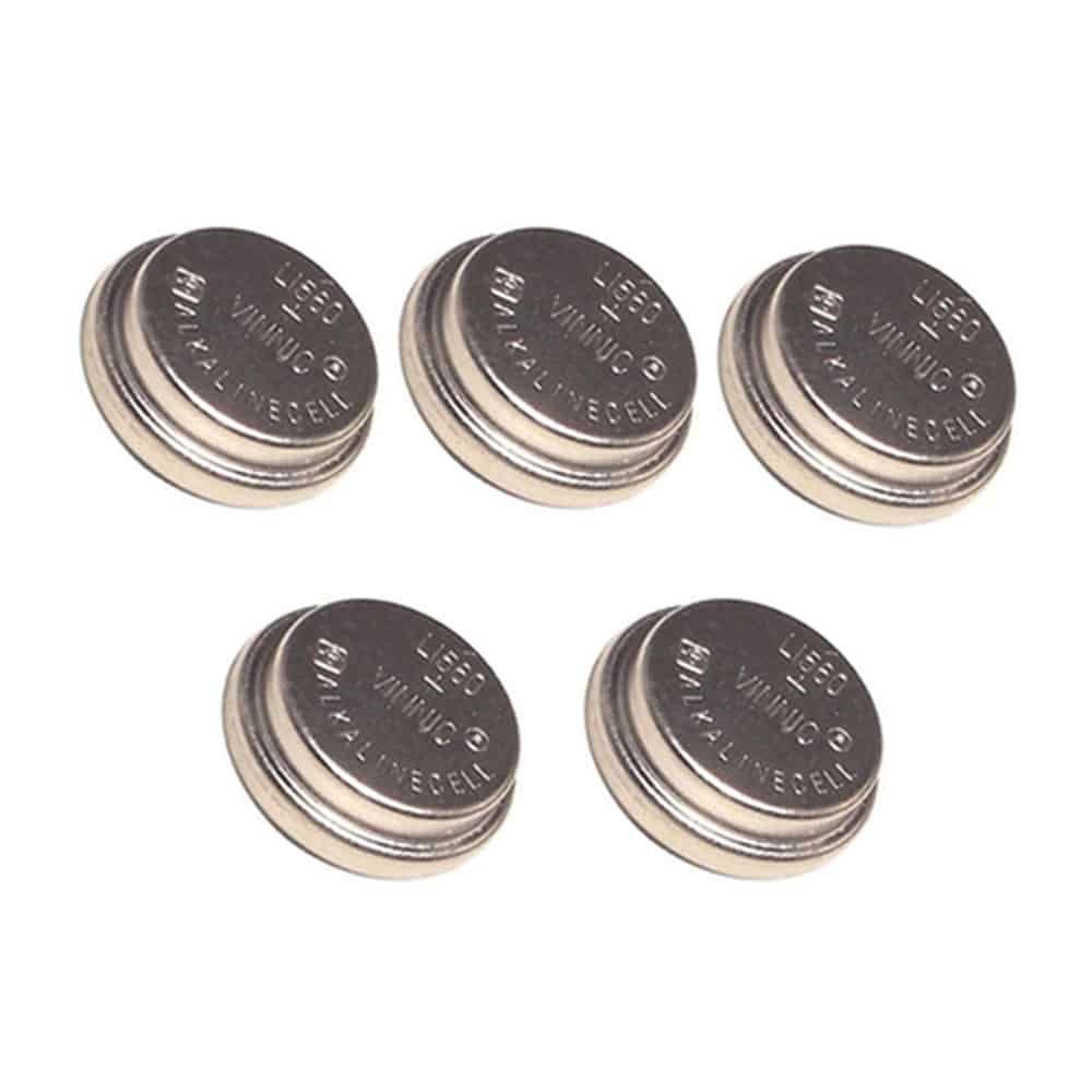 Vinnic L1560 Alkaline Coin Battery (Qty of 5) 1.5 Volt 390 mAh