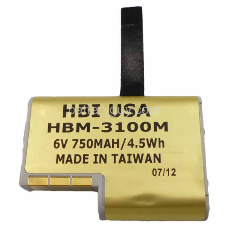 6 volt 750 mAh barcode scanner battery HBM - Motorola 12596-04 replacement battery (rechargeable)