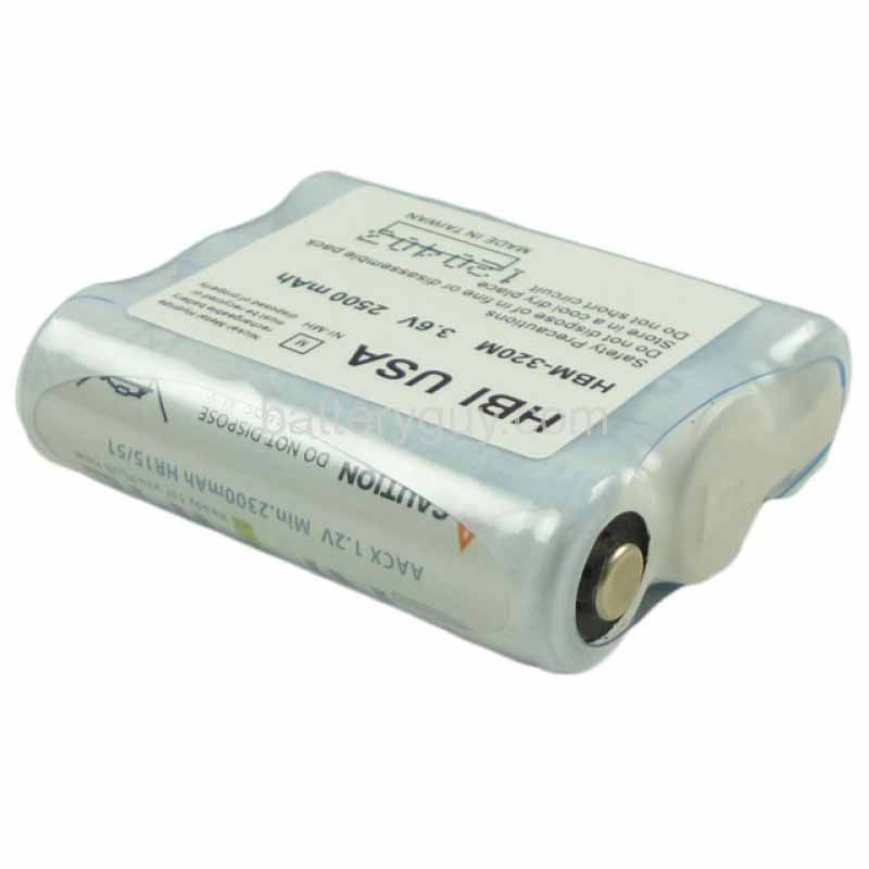 3.6 volt 2500 mAh barcode scanner battery HBM - Percon Falcon PT 2000 replacement battery (rechargeable)