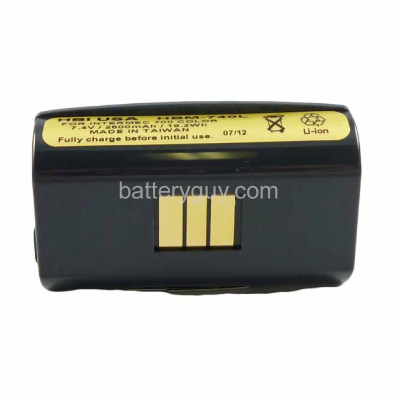 7.4 volt 2600 mAh barcode scanner battery HBM - Intermec 740 COLOR replacement battery (rechargeable)