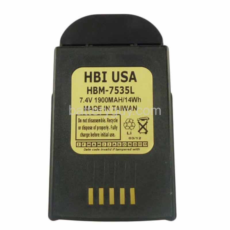 7.4 volt 1900 mAh barcode scanner battery HBM - PSION 7535 replacement battery (rechargeable)