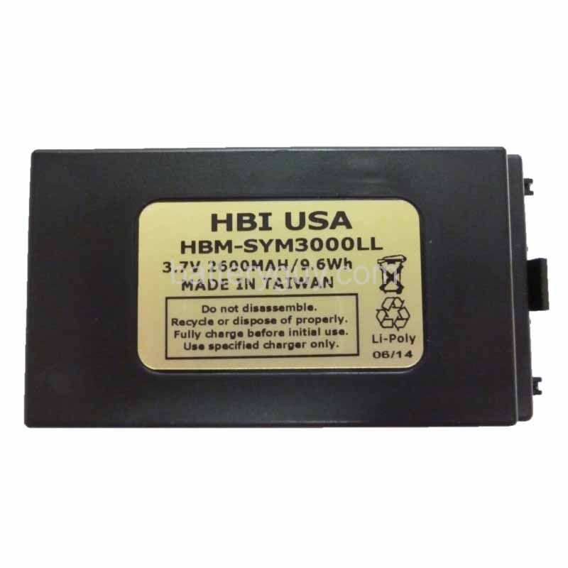 3.7 volt 2600 mAh barcode scanner battery HBM - Motorola 55-060117-86 replacement battery (rechargeable)