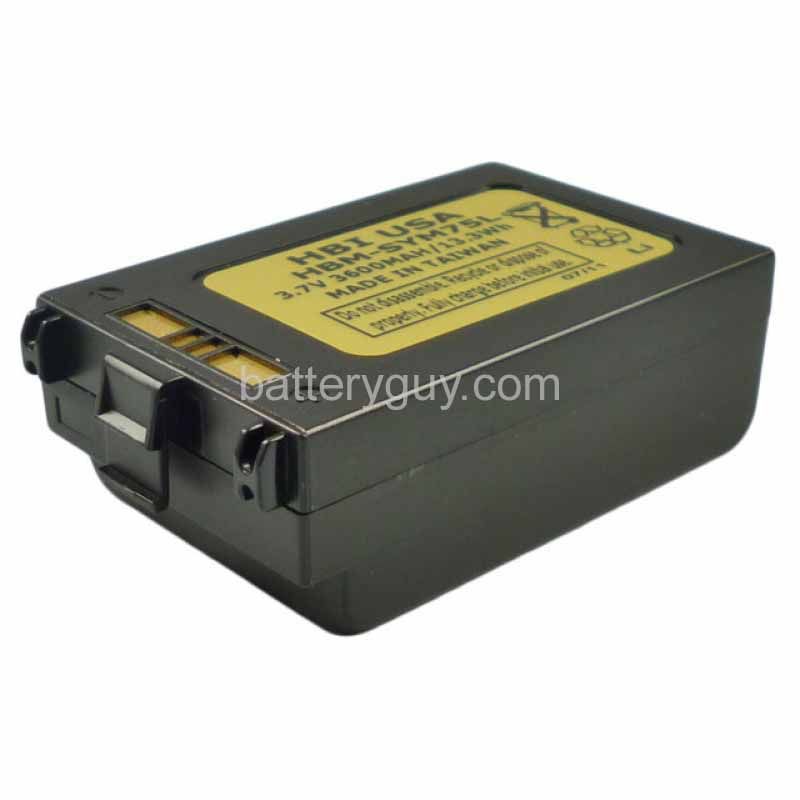 3.7 volt 3600 mAh barcode scanner battery HBM - Symbol MC75 replacement battery (rechargeable)
