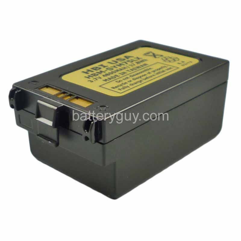 3.7 volt 4800 mAh barcode scanner battery HBM - Motorola MC75 Extended replacement battery (rechargeable)