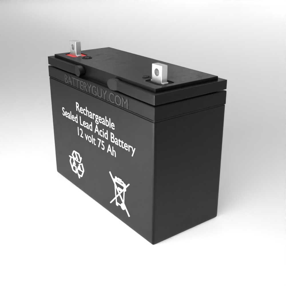 12v 75Ah Rechargeable Sealed Lead Acid (Rechargeable SLA) Battery ~ BG-12750NB (Qty of 4)