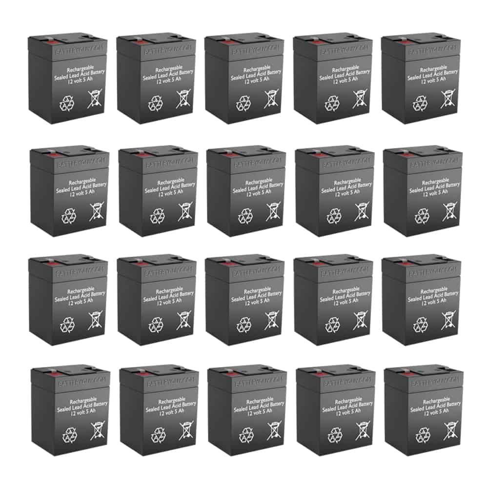 BatteryGuy 12V 5AH Replacement for Werker WP4.5-12 (20 Pack, rechargeable)