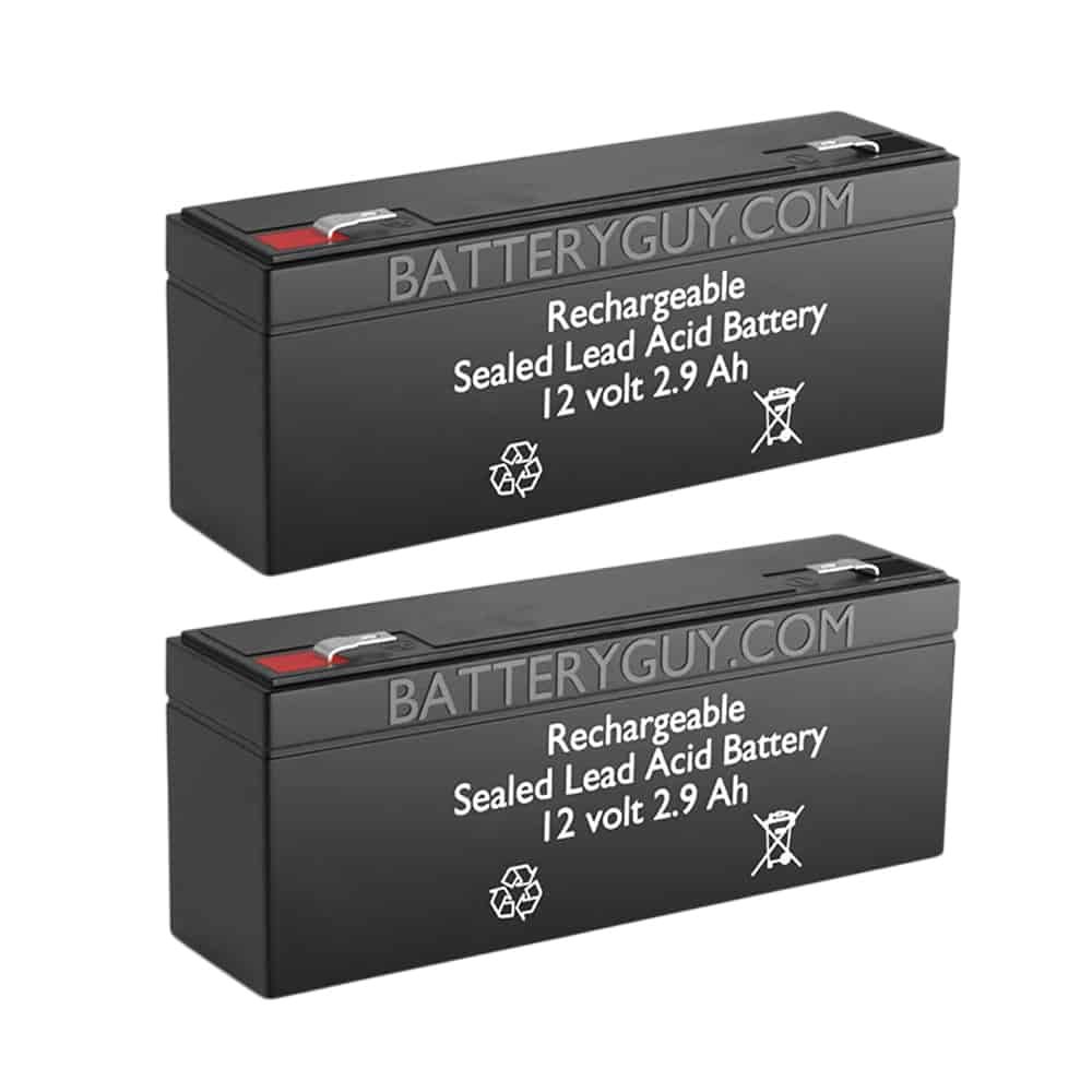 12v 2.9Ah Rechargeable Sealed Lead Acid (Rechargeable SLA) Battery ~ BG1229F1 (Qty of 2)