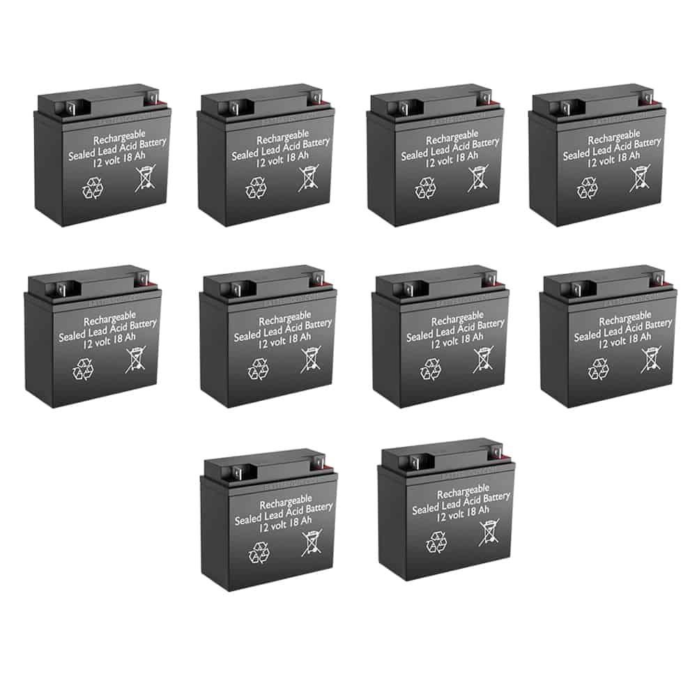 12v 18Ah Sealed Lead Acid Batteries ~ BG-12180NB (Qty of 10)