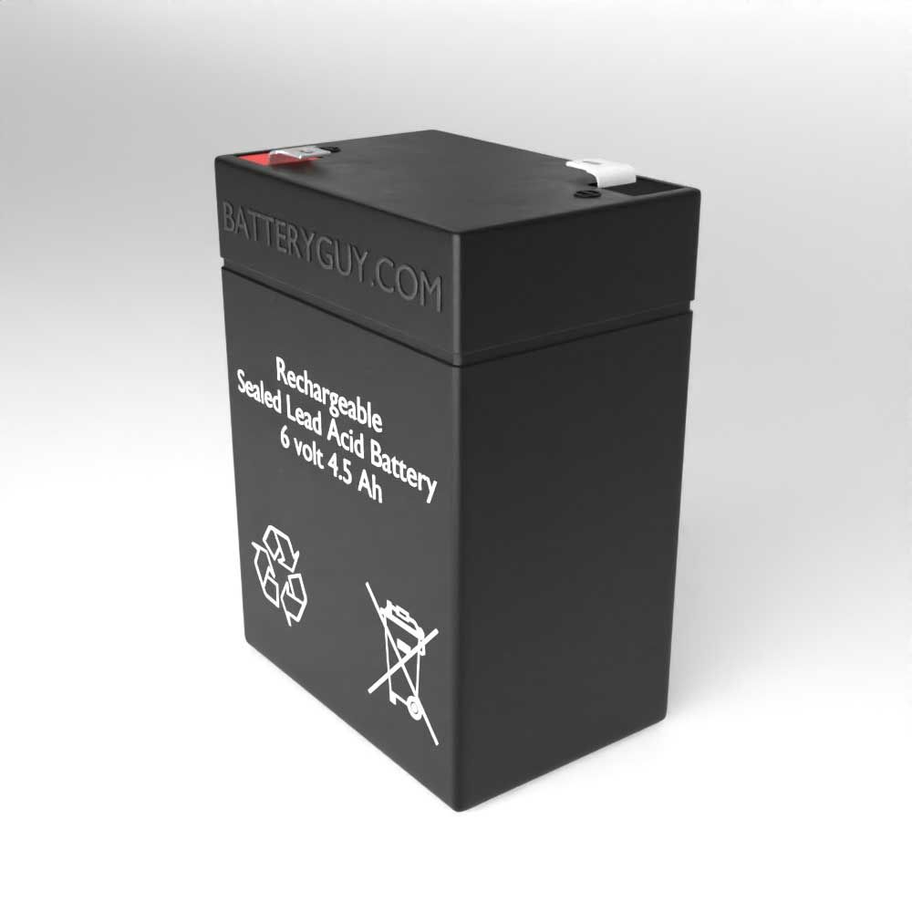 Right View - 6v 4.5Ah Rechargeable Sealed Lead Acid (Rechargeable SLA) Battery