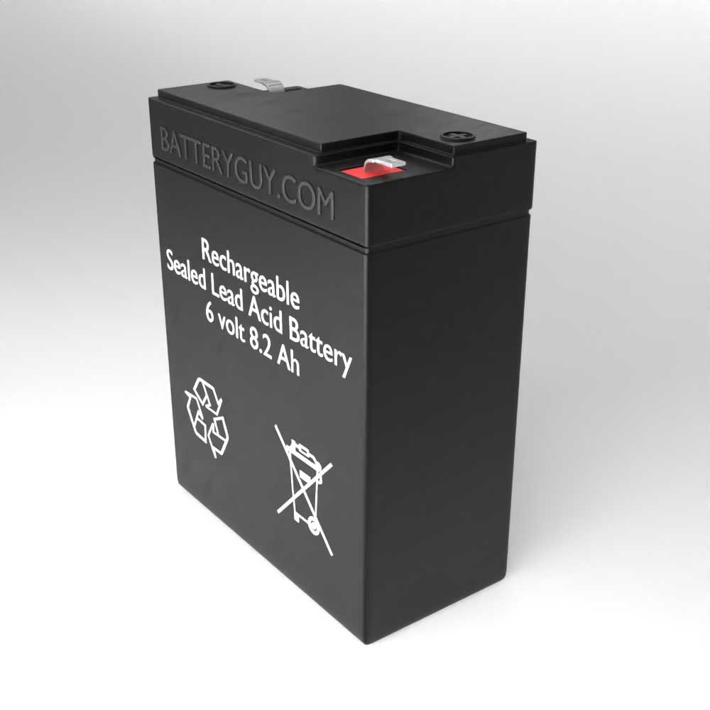 6v 8.2Ah Rechargeable Sealed Lead Acid Battery |  BG - Werker WKA6-8.2F replacement battery (rechargeable)