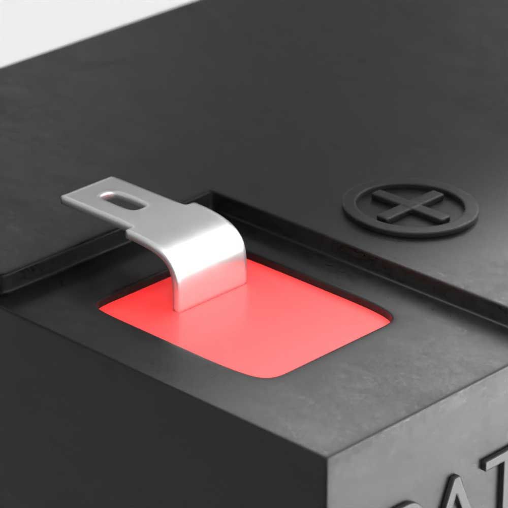 F1 Faston Terminal  - Alarm Lock RBAT4 replacement battery (rechargeable)