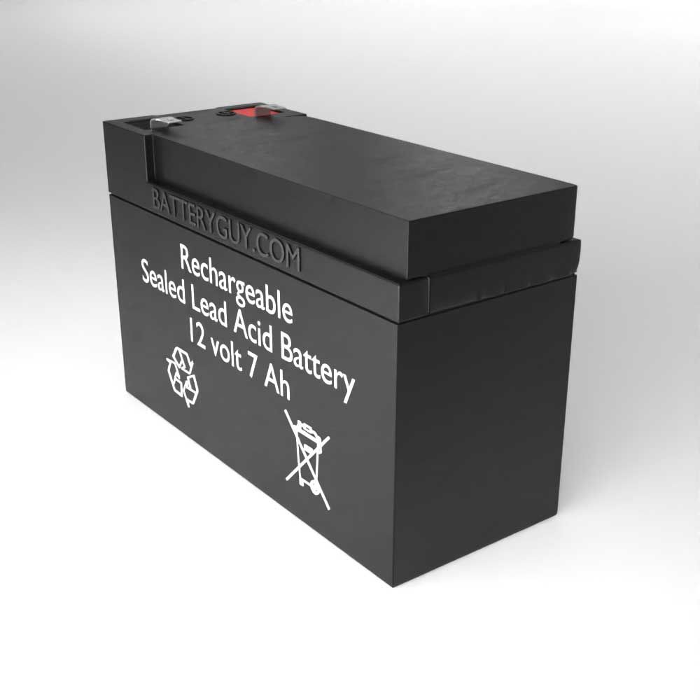 Right View - F2 Faston 12v 7Ah Rechargeable Sealed Lead Acid (Rechargeable SLA) Battery