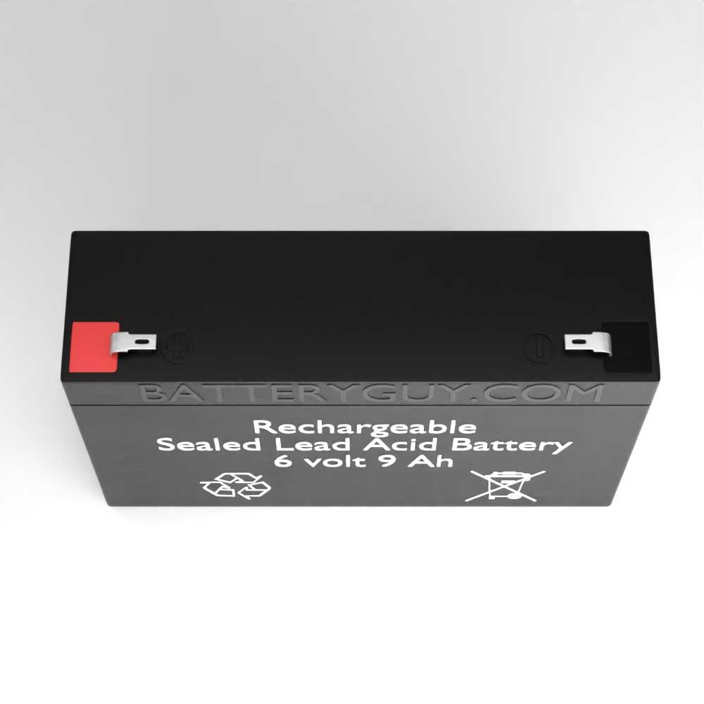 Top View  - Minuteman B00028 replacement battery (rechargeable)