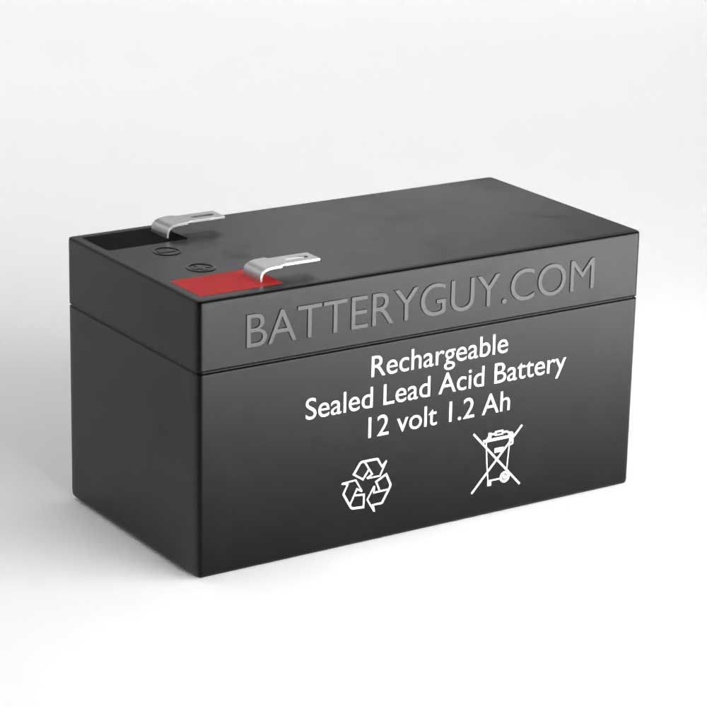 12v 1.2Ah Rechargeable Sealed Lead Acid Battery ~ BG-1212F1 (Qty of 2)