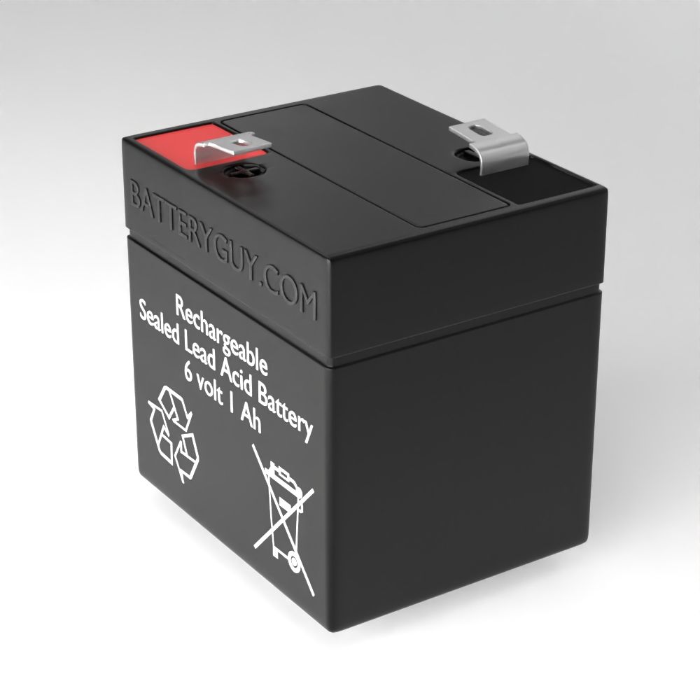 Right View - 6v 1Ah Rechargeable Sealed Lead Acid (Rechargeable SLA) Battery