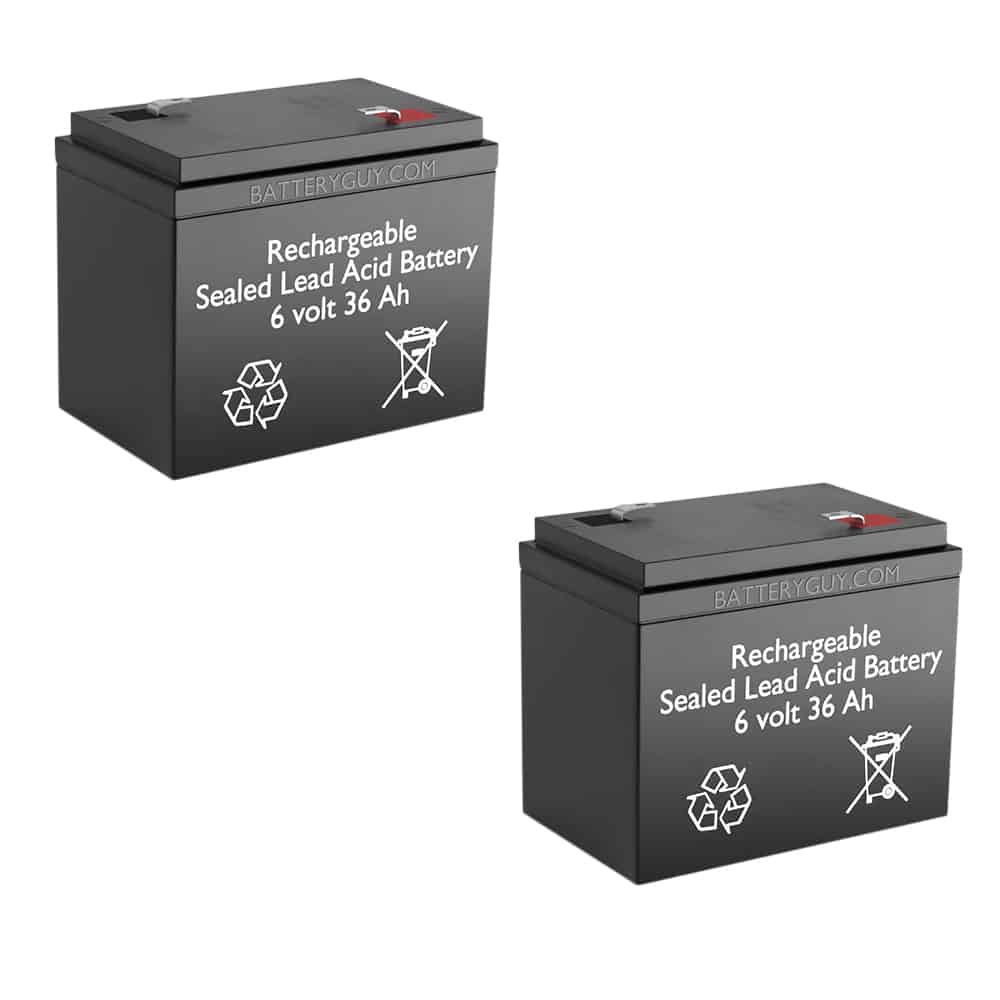 6v 36Ah Rechargeable Sealed Lead Acid Battery ~ BG-6360 F2 (Qty of 2)